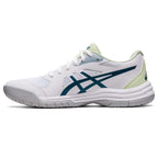 ASICS Women's Upcourt 5 Volleyball Shoes, 8, White/Ink Teal
