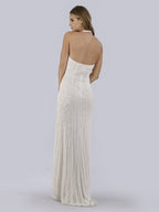 Lara Dawson Beaded Wedding Dress with Halter Neck