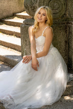 Lara 51042 - Sheer Bodice Lace Bridal Ballgown OUTLET