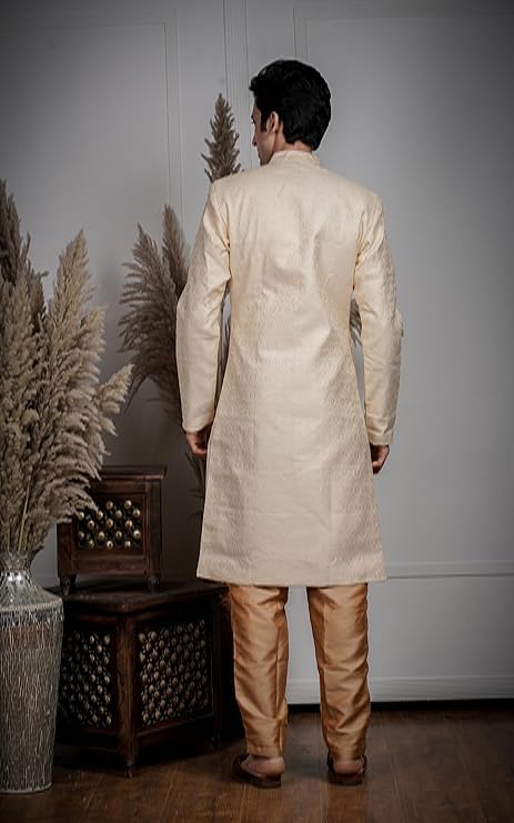 Amzira Baap Beta Indo Western Sherwani Set For Men/Boys - Elegant Design With Intricate Embroidery, Ideal For Festivals, Celebra