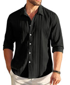 ROYALSCOUT Mens Cotton Blend Full Sleeve Short Kurta Featuring Mandarin Collar Perfect for Ethnic Styling, Work Gatherings, or 