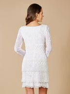 Lara Goldie Beaded V-Neck Mini Dress