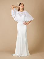 Lara Gina Beaded Tulle Capelet