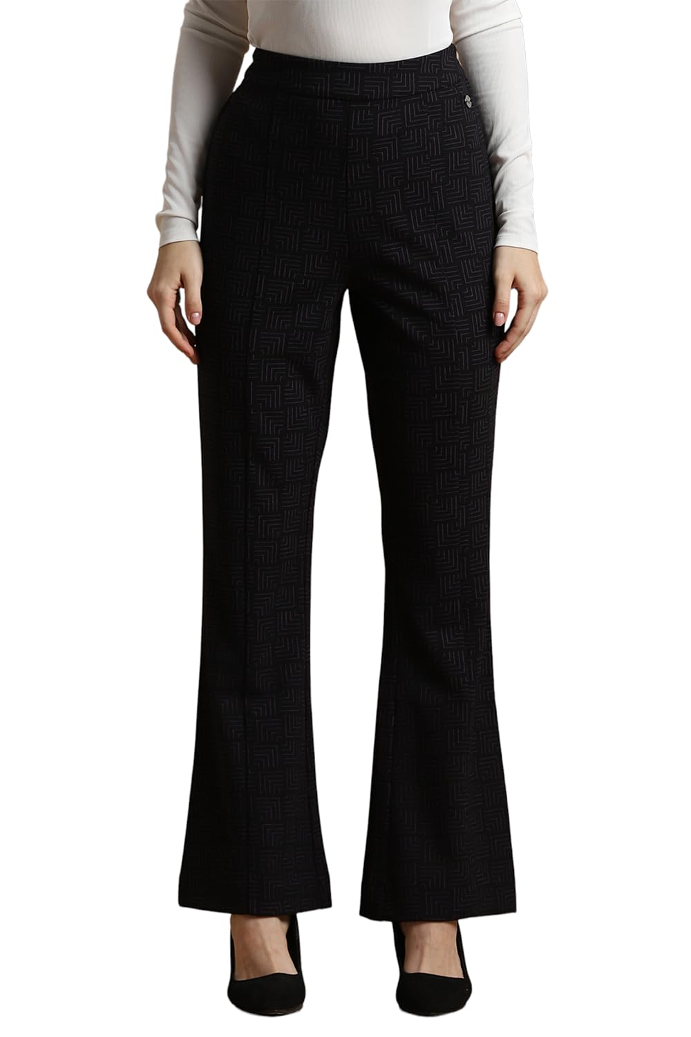 Allen Solly Women Regular Fit Printed Formal Pants