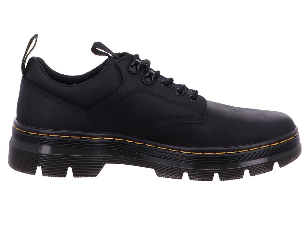 Dr. Martens Unisex 5 Tie Shoe Reeder Leather, Black Wyoming, 9 US Men