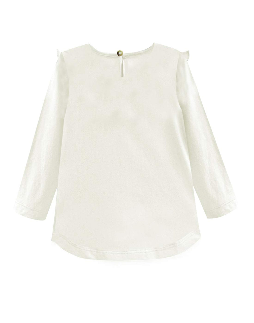 A.T.U.N. (ALL THINGS UBER NICE) Girls Solid Regular Full Sleeve T-Shirt Cream