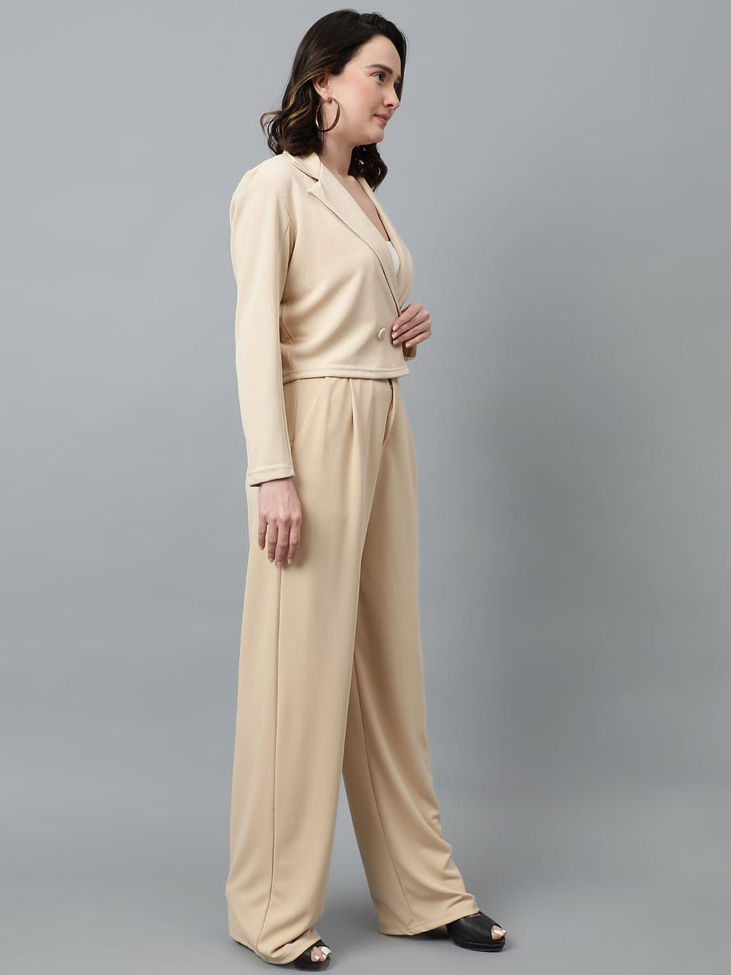 Kotty WomenS Dress Pant With Blazer Co-Ords Set