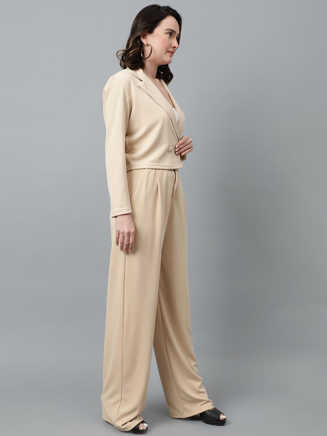 Kotty WomenS Dress Pant With Blazer Co-Ords Set