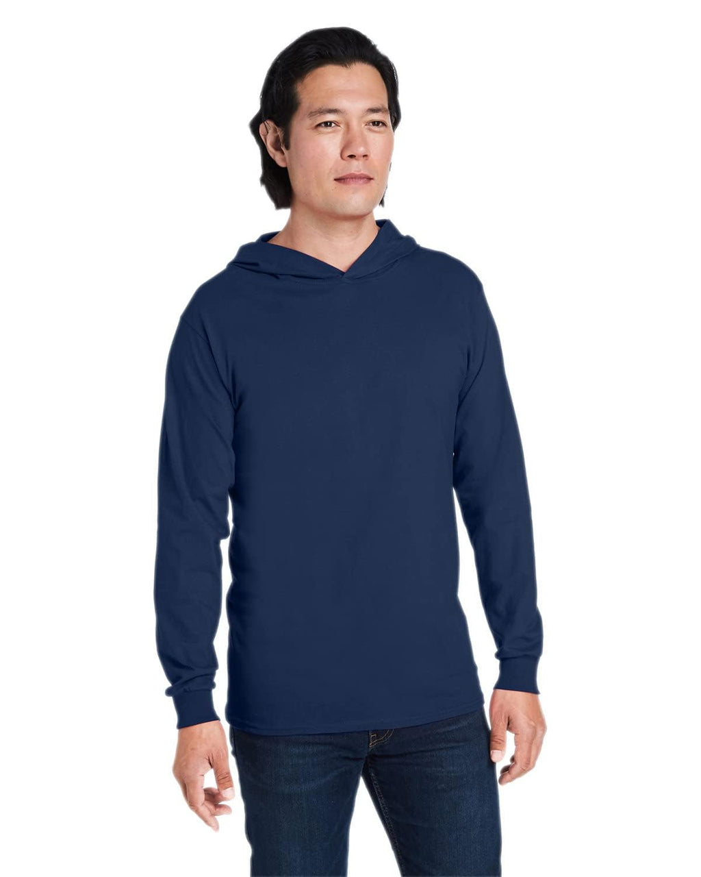 Mens HD cottonJersey Hooded T-Shirt - SAFETY ORANgE - S(D0102H7MSY6)