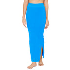 Zivame All Day Seamless Mermaid Saree Shapewear with Removable Drawcord for Women - Turq Blue