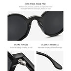 HEPIDEM Acetate Men Retro Vintage Polarized Sunglasses for Women,Trendy UV400 Protection Round Frames Eyewear Zolman Small 42mm