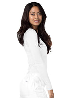 Adar Underscrubs for Women Multi Color 3 Pack - Long Sleeve Underscrub Comfort Tee - 2903M - White - M