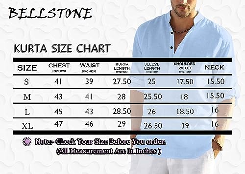 Bellstone MenS Cotton Blend Regular Shirt (Kurta1601_Dark Green_Xl