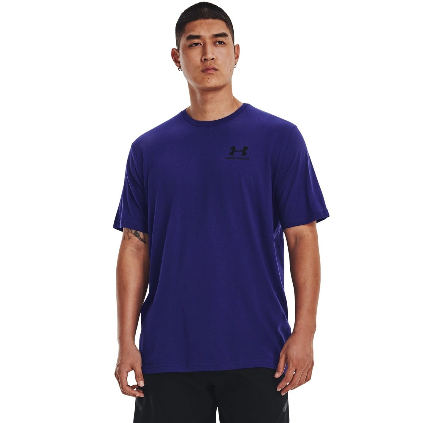 Under Armour Men's Sportstyle Left Chest Short-Sleeve T-Shirt, (468) Sonar Blue/Black/Black, X-Small