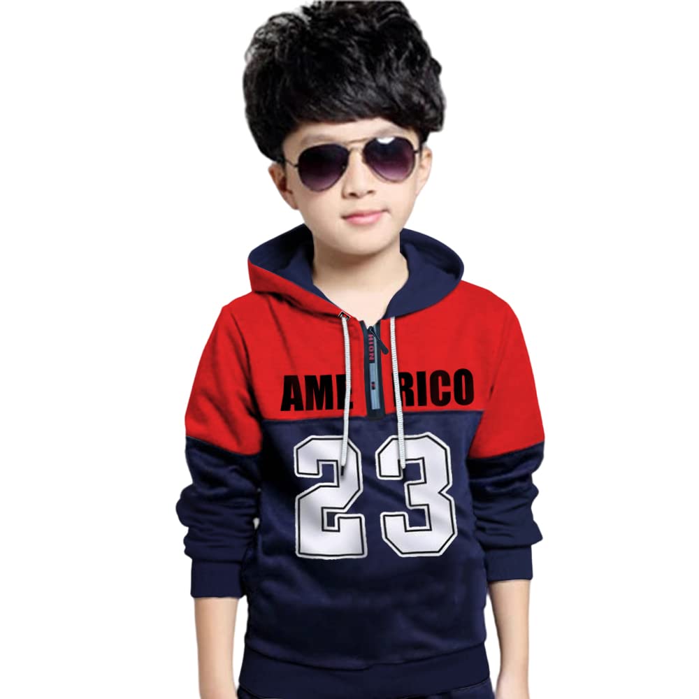 MYEONN Boys Cotton Graphic Print Full Sleeve Regular Fit Sweatshirt (Navy, 1516 Years), Hooded 15-16