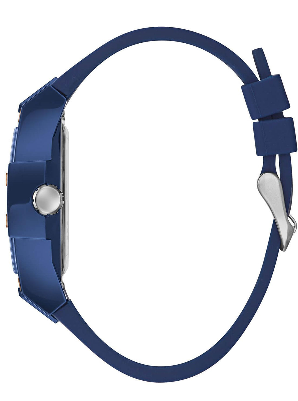 GUESS Men Analog Quartz Watch with Silicone Strap GW0203G7