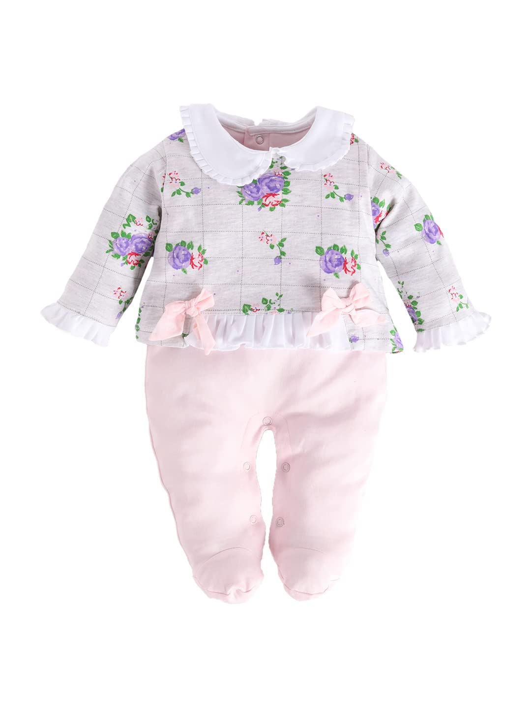 BABY GO 3-6M/6-9M/9-12M Full Sleeves Rompers/Sleepsuit/Jumpsuit/Nightsuits/Infant Wear/Clothes for Baby Girls
