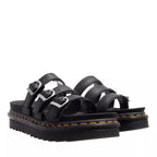 Dr. Martens Women's Slide Sandal, Black Hydro Leather, 7