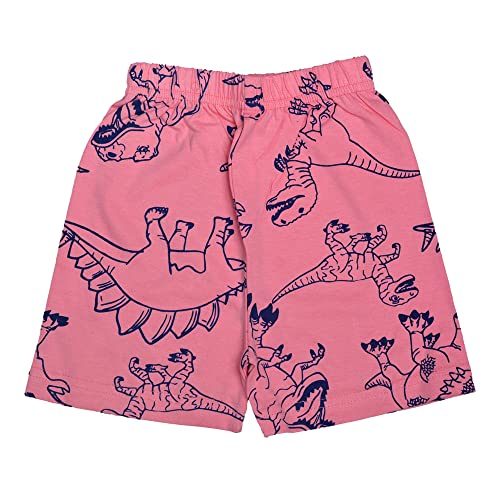 T2F Girls Cotton Printed Shorts(Pack of 5), Assorted, 8-9 Years