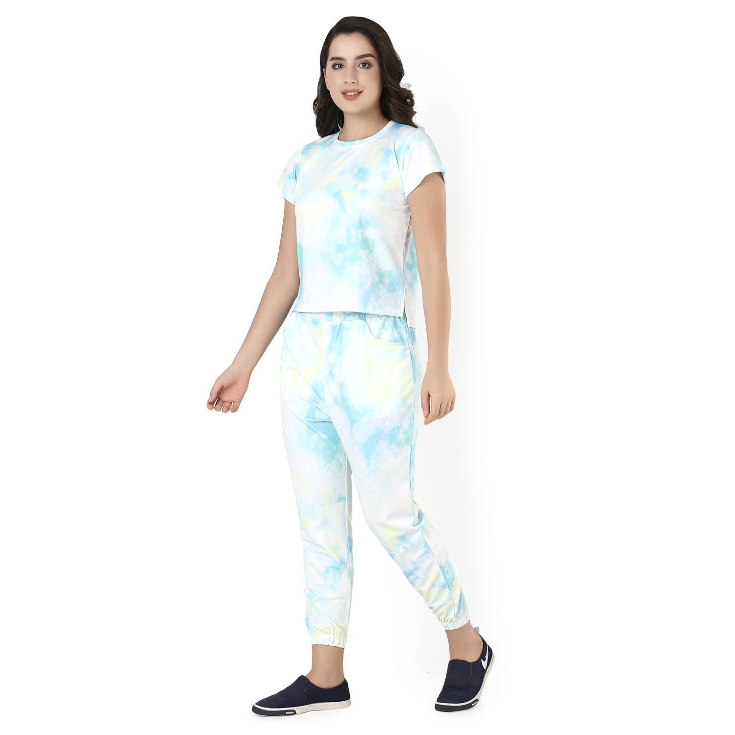 Om Sai Latest Creation Night Suit Set for Women Rayon, Night Dress, Lounge Wear,Printed Rayon,Top and Capri Set for Women, Print