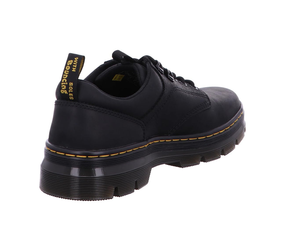 Dr. Martens Unisex 5 Tie Shoe Reeder Leather, Black Wyoming, 11 US Men