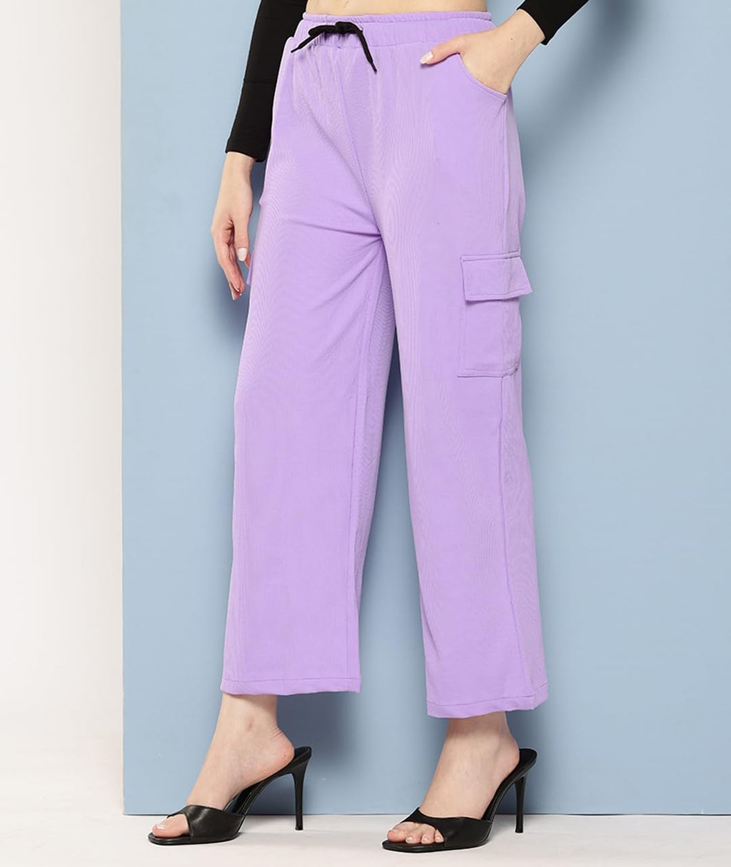 Aarika Girls Casual Wear Purple Colour Solid Nylon Pant (9-13 Years)