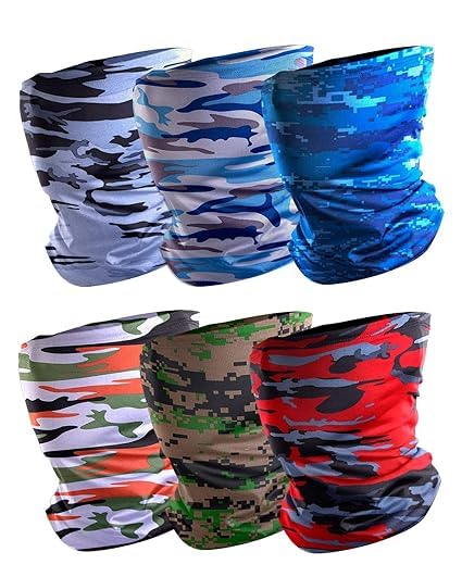 Tendsy Unisex Riding Bandana Pack Of 6  Multipurpose Head Wrap, Biker Face Mask For Motorcycle & Cycling  Uv Protection, Dustp 16