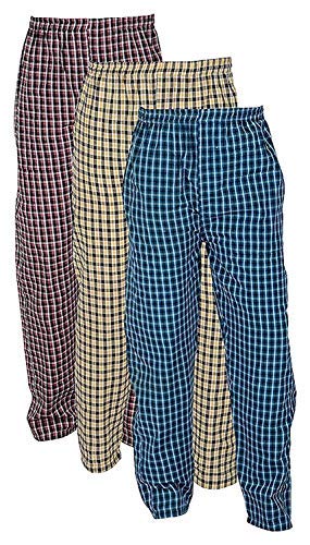 Digital Shopee MenS Cotton Checkered Pajama Lower Pant (Color-Multicolor) Pack Of 3 Size-X-Large