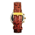 Peugeot Vintage Multi-Function Watch, Perpetual Calendar with Moon Phase, Brown Leather Band