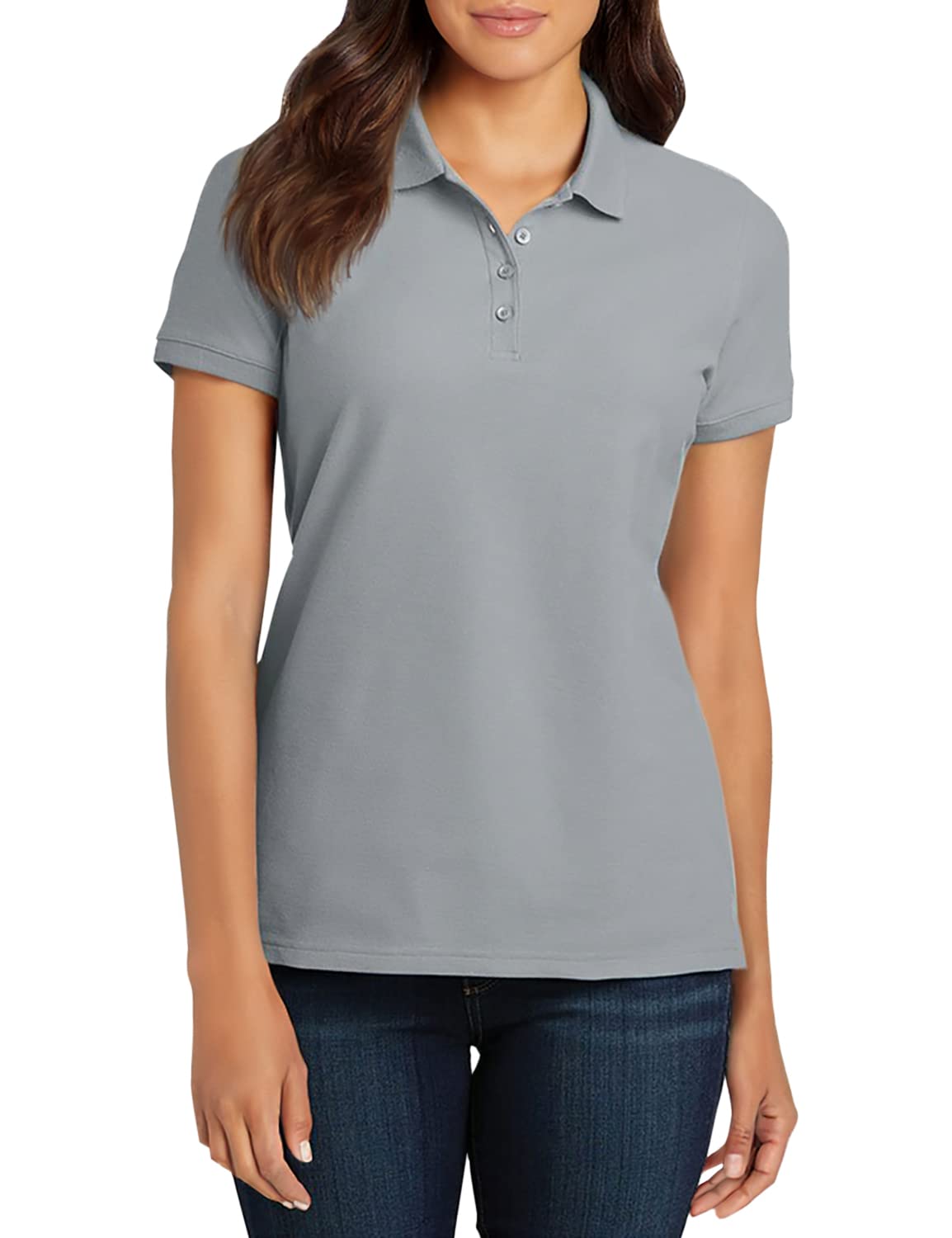 Port Authority Ladies core classic Pique Polo XXL gusty grey