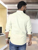 Tee Projekt Shirt for Men Cotton Spread Collar Button Down Long Sleeve Shirt Home, Regular, Home (Pack of 1)