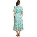 Preneum WomenS Maxi Fit & Flare Print Georgette Regular Sleeves Casual |Summer |Latest Style |Festival & Occasion Maxi Gown(Max