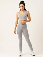 Kotty Womens High Waist Gym Wear Tracksuit Light Grey