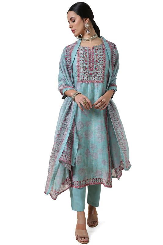 Soch Women Viscose Blend Botanical Print Suit Set
