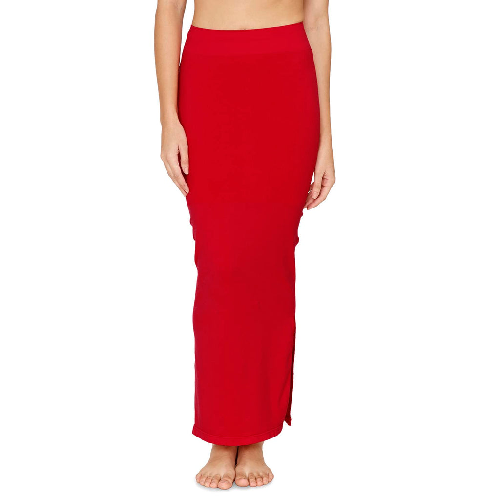 Zivame All Day Seamless Mermaid Saree Shapewear with Removable Drawcord for Women - Tango Red1