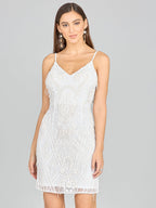 Spaghetti Strap Fringe Bridal Cocktail