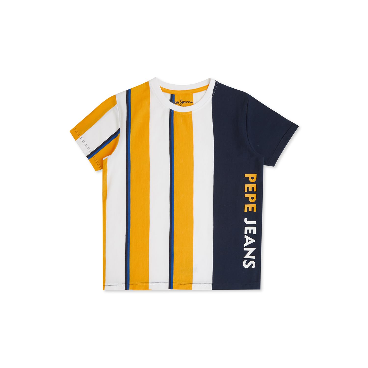 Pepe Jeans BoyS Striped Regular Fit T-Shirt (Pb503899_Navy_Multi