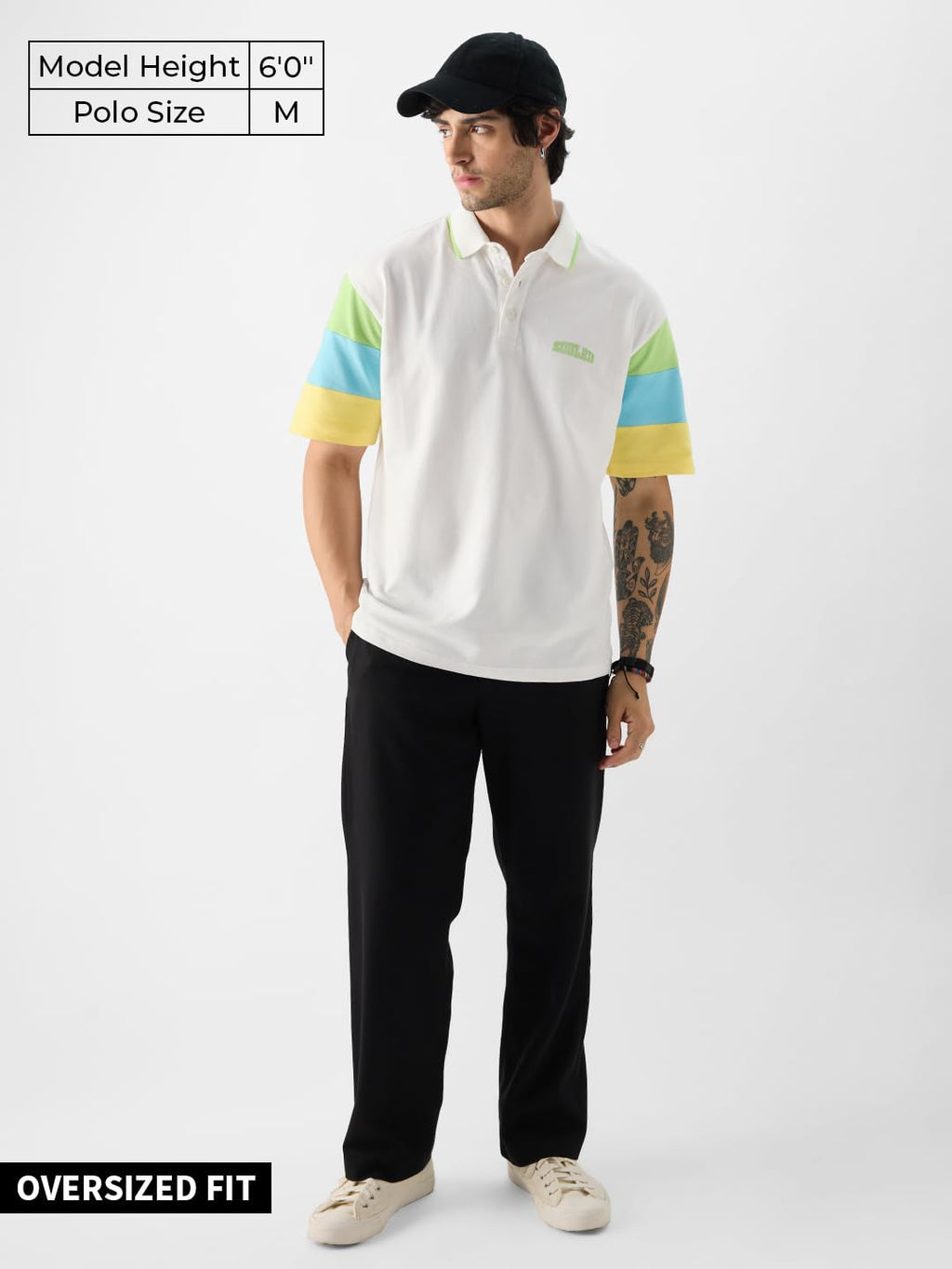 The Souled Store MenTSS Originals: White BlockOversized Polos