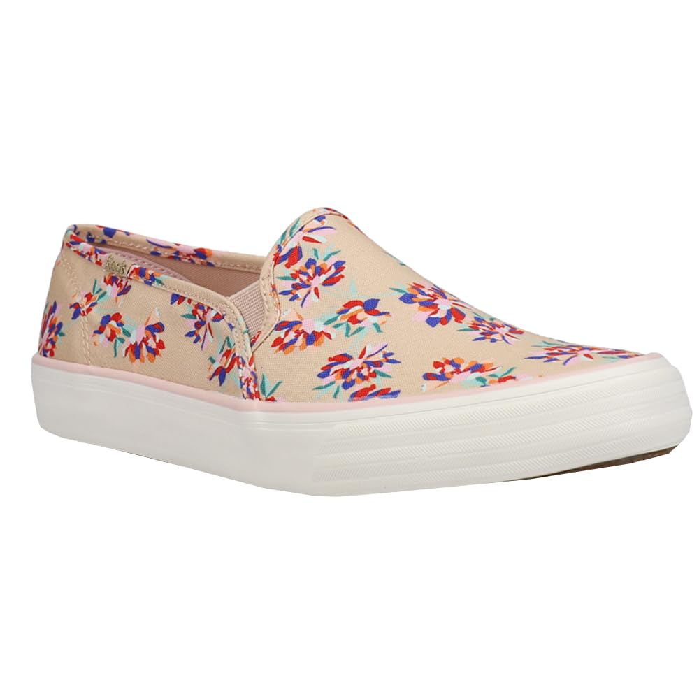 Keds Women's Double Decker Spring Floral Sneaker, TAN, 7
