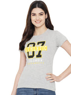 Preneum Womens Cotton Regular Fit Latest Graphic Stylish Printed Short Sleeves Casual T-Shirt || Trendy & Styling (Pack 3), Gre