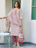 Sanisa WomenS Rayon Blend Floral Printed Straight Kurta With Pant And Dupatta Set| Ethnic Set | Suit Set | Kurta Set(129Kbd1394
