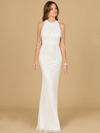 Halter Neck Gown with Fringe
