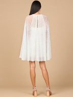Beaded Bridal Cape Dress