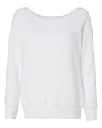 Ladies Sponge Fleece Wide Neck Sweatshirt - DEEP HTHR BLAcK - 2XL(D0102H78gDJ)