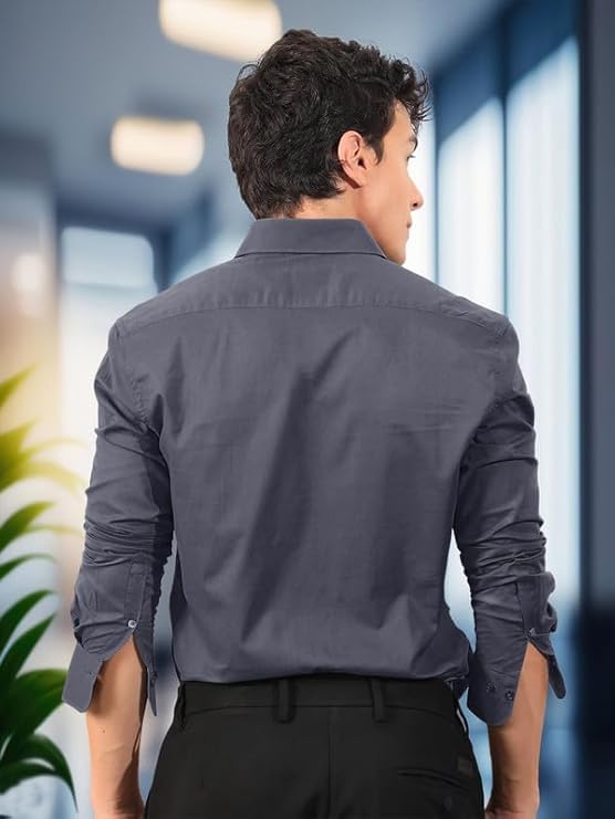 Pinkmint Cotton Soild Combo Men Shirt Formmal Wear Office Wear Regular Fit Shirt