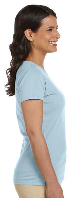 Ladies 44 oz 100% Organic cotton classic Short-Sleeve T-Shirt - BLAcK - S(D0102H7ZQYX)