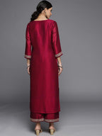 Libas Womens Yoke Design Silk Straight Kurta For Women