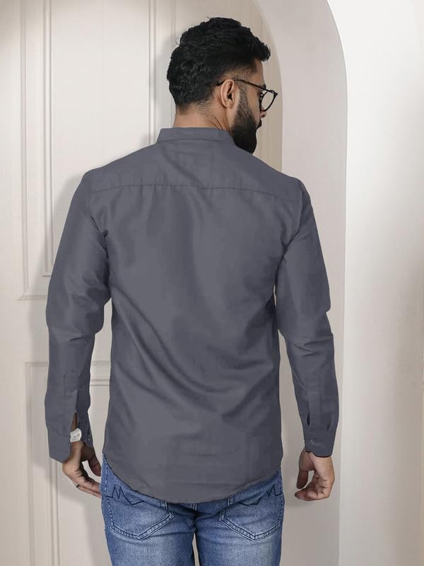 Tee Projekt Mens Long Sleeve Button Down Shirt for Men Collared Casual Formal Soild Shirt