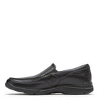 Rockport Mens Eberdon Slip-On Loafer- Black Leather/Flint-10.5 M