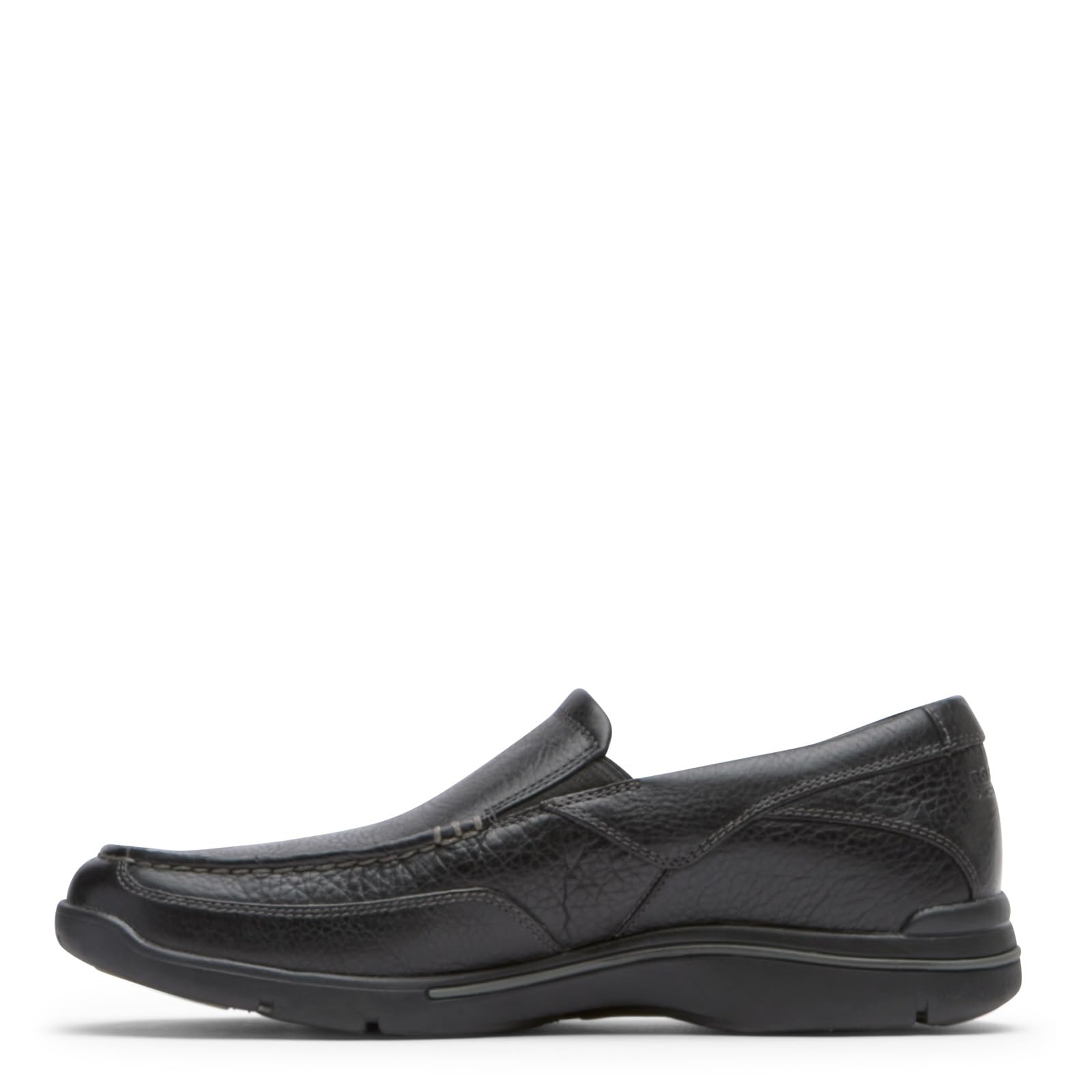 Rockport Mens Eberdon Slip-On Loafer- Black Leather/Flint-10.5 M